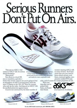 Рекламная кампания Asics 1990 года